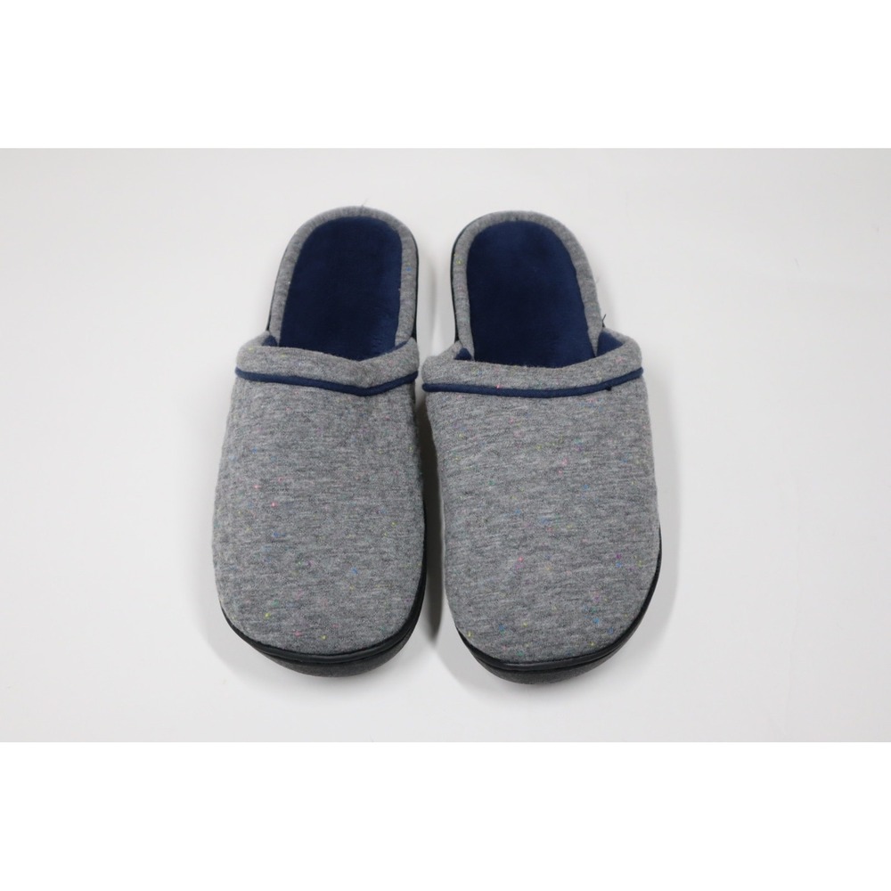 Isotoner Women's Slippers‎ - Grey with Color dots - Size 6.5-7